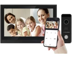 Wideodomofon 10" głośnomówiący Smart HD z kamerą natynkową szerokokątna RM-T402HD BLACK/RC-411HD - zdjęcie