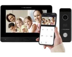 Wideodomofon 7" głośnomówiący Smart HD z kamerą natynkową szerokokątna RM-T471HD BLACK/RC-411HD - zdjęcie