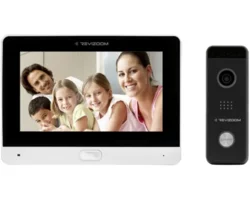 Wideodomofon 7" głośnomówiący Smart HD z kamerą natynkową szerokokątna RM-T471HD WHITE/RC-411HD - zdjęcie