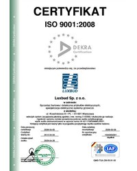 Certyfikat ISO 9001-2008 (2009) - zdjęcie