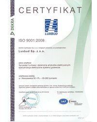 Certyfikat ISO 9001-2008 (2012) - zdjęcie