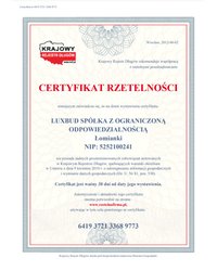 Certyfikat Rzetelna Firma - zdjęcie
