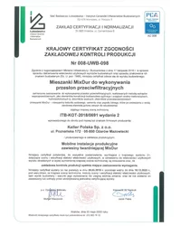 Krajowy Certyfikat Zgodności ZKP Nr 008-UWB-098 (2020) - zdjęcie