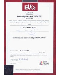 Certyfikat ISO 9001:2000 (2004) - zdjęcie