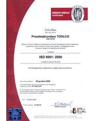 Certyfikat ISO 9001:2000 (2007) - zdjęcie