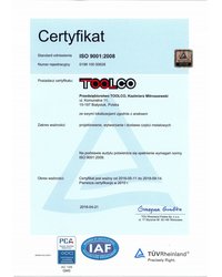 Certyfikat ISO 9001:2008 (2016) - zdjęcie