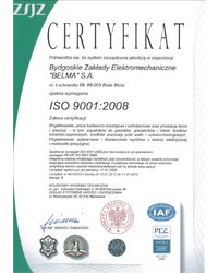 Certyfikat ISO 9001:2009 (2012) - zdjęcie