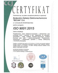 Certyfikat ISO 9001:2015 (2018) - zdjęcie