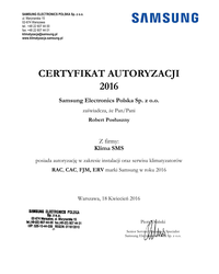 Certyfikat Autoryzacji Samsung - zdjęcie