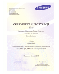 Certyfikat Autoryzacji 2015 Samsung - zdjęcie
