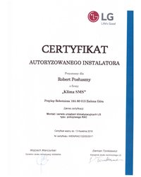 Certyfikat Autoryzowanego Instalatora LG - zdjęcie