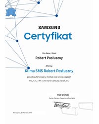 Certyfikat Autoryzacji Samsung - zdjęcie
