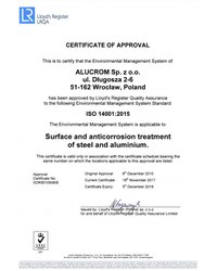  Certyfikat ISO 14001 - zdjęcie