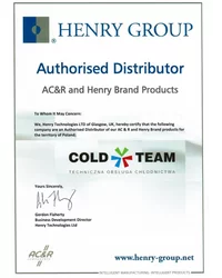 Certyfikat Henry Group - zdjęcie