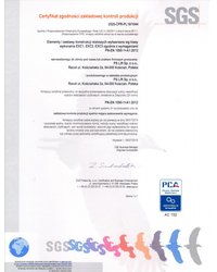 Certyfikat zgodności zakładowej kontroli produkcji - zdjęcie