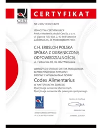 Certyfikat Codex Alimentarius (2021) - zdjęcie