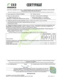 Certyfikat EKO Gwarancja (2022) - zdjęcie