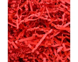 Wypełniacz papierowy wiórki czerwony - 100g - zdjęcie