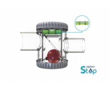 Syfon suchy SCD300006 STOP kulowy, poziomy ⌀32 – SMART CLIMA - zdjęcie