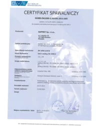 Certyfikat spawalniczy (2021) - zdjęcie