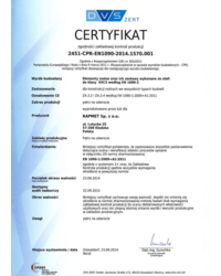 Certyfikat EN 1090-2 - zdjęcie
