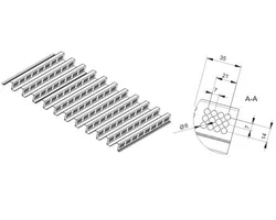 Blacha trapezowa żaluzjowa perforowana mikro 11 fal (oczko fi 6 układ 4x4) - zdjęcie