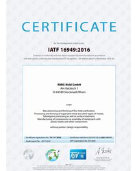 Certyfikat IATF 16949:2016 (2018) - zdjęcie