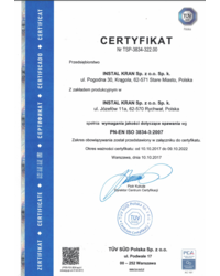 Certyfikat PN-EN ISO 3834-3:2007 - zdjęcie