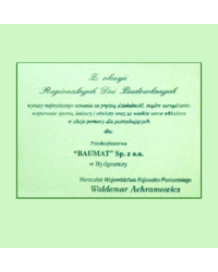Dyplom uznania od Marszałka Województwa Kujawsko-Pomorskiego 2002r - zdjęcie