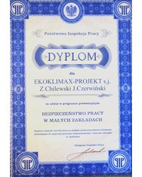 Dyplom PIP dla Ekoklimax-Projekt Sp. J. - zdjęcie