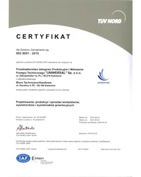 Certyfikat ISO 9001 : 2015 (2018) - zdjęcie