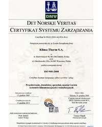 Certyfikat ISO 9001:2008 (2007) - zdjęcie
