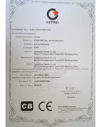 Certyfikat LVD/CE - Zasilanie 3f~400V, moc od 110kW do 250kW (2012) - zdjęcie