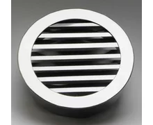 Kratka wentylacyjna okrągła z nieruchomymi prostymi żaluzjami - zdjęcie