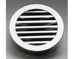 Kratka wentylacyjna okrągła z nieruchomymi prostymi żaluzjami - zdjęcie
