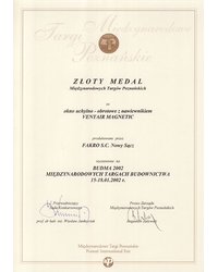 Złoty Medal BUDMA 2002 - zdjęcie
