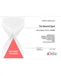 Certyfikat Delta Controls 2015 - Szkolenie Techniczne enteliWEB (Sławomir Egert) - zdjęcie