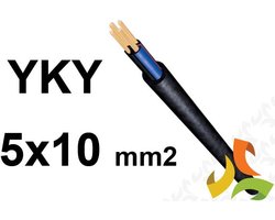Kabel YKY 5x10mm2 0,6/1kV przewód ziemny, miedziany - zdjęcie
