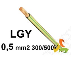 Przewód LgY 0,5mm2 300/500V (LINKA) 100mb - zdjęcie