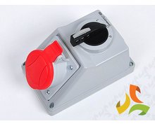 Gniazdo siłowe 32A/5P z wyłącznikiem L-0-P C32-48N - zdjęcie