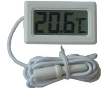 Termometr cyfrowy, elektroniczny z Sondą biały, LCD, TPM-10 - zdjęcie