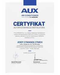 Certyfikat AUX (2023) - zdjęcie
