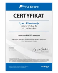 Certyfikat FUJI ELECTRIC (2023) - zdjęcie