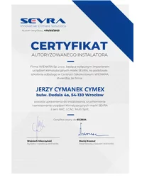 Certyfikat SEVRA (2023) - zdjęcie
