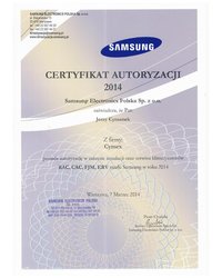Certyfikat SAMSUNG ELECTRONICS 2014 - zdjęcie