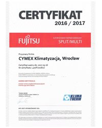 Certyfikat FUJITSU 2016/2017 - zdjęcie