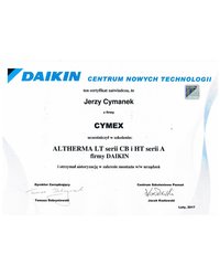 Certyfikat Daikin 2017 - zdjęcie