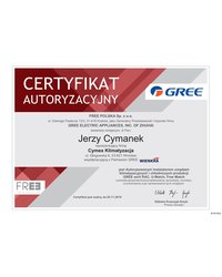 Certyfikat Autoryzacyjny GREE ELECTRIC APPLIANCES 2019 - zdjęcie