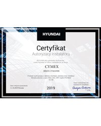 Certyfikat Autoryzacji Instalatora HYUNDAI 2019 - zdjęcie