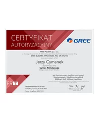 Certyfikat Autoryzacyjny GREE ELECTRIC APPLIANCES 2022 - zdjęcie